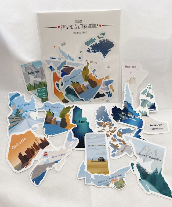 Canadian Provinces and Territories Sticker Pack