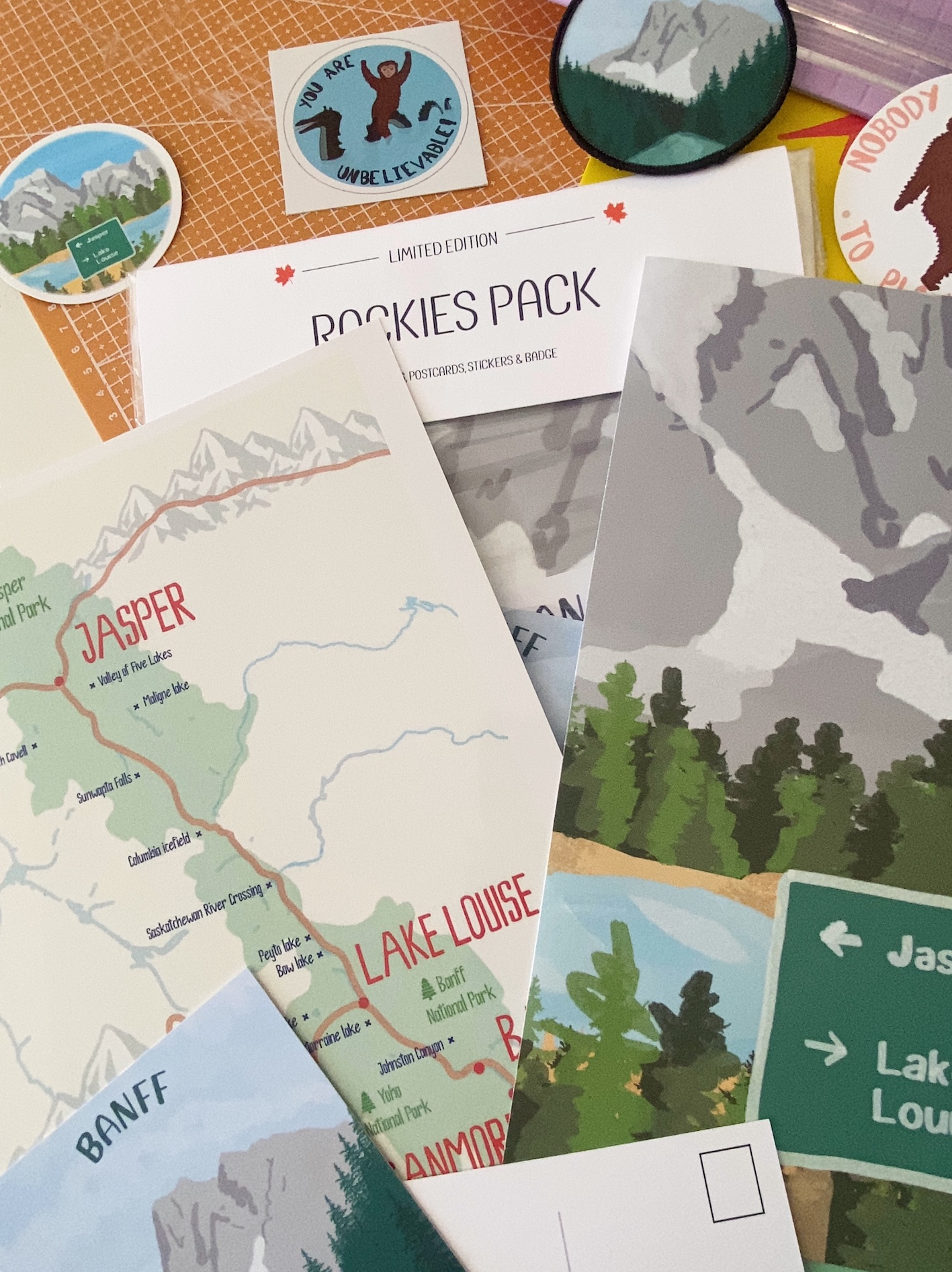 Canadian Rockies Gift Pack | Banff Jasper Lake Louise Souvenir Bundle