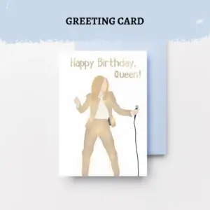 Celine Dion Birthday Card | Happy Birthday Queen | Illustrated Greeting Card