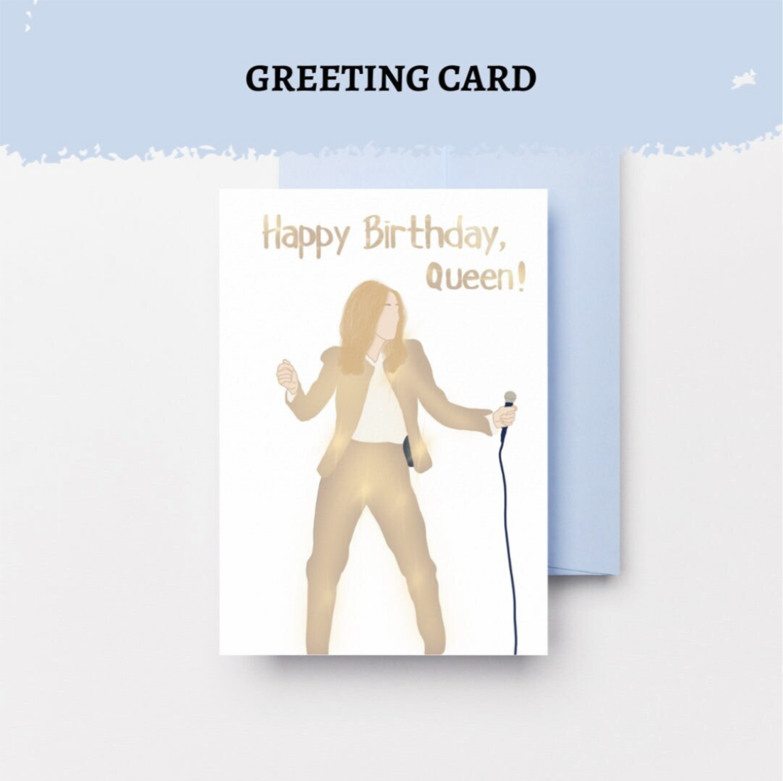 Celine Dion Birthday Card | Happy Birthday Queen | Illustrated Greeting Card