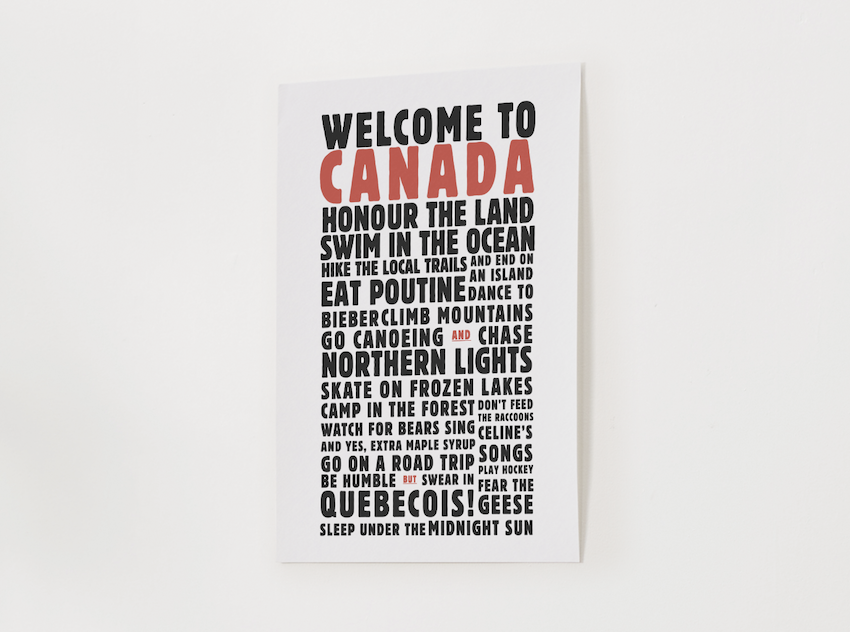 Canadian Lifestyle Memento Poster | Modern Typography Art - Image 4