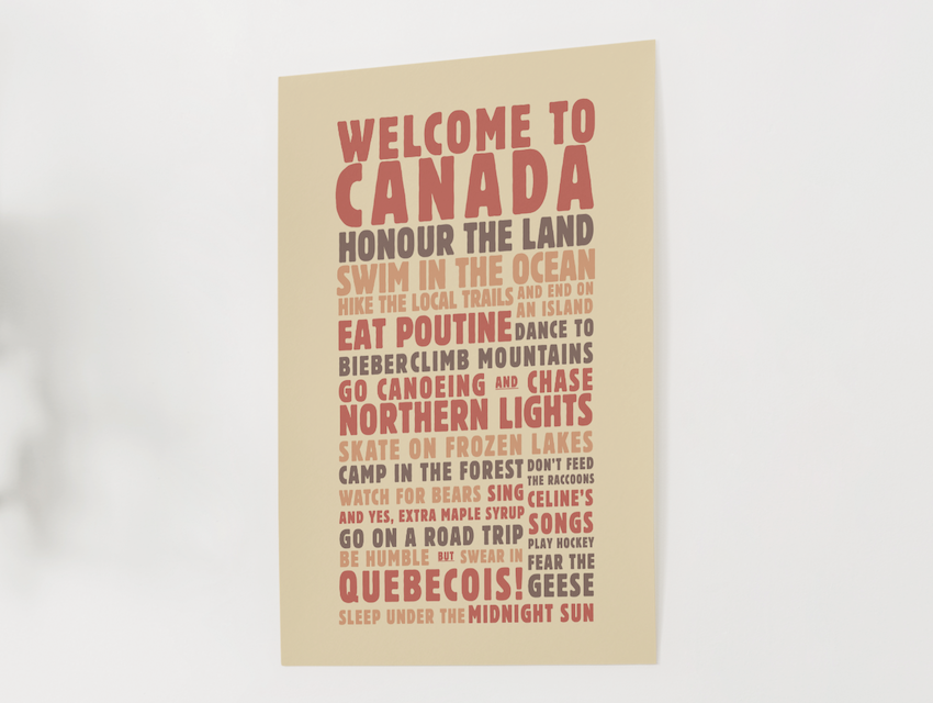 Canadian Lifestyle Memento Poster | Modern Typography Art - Image 2