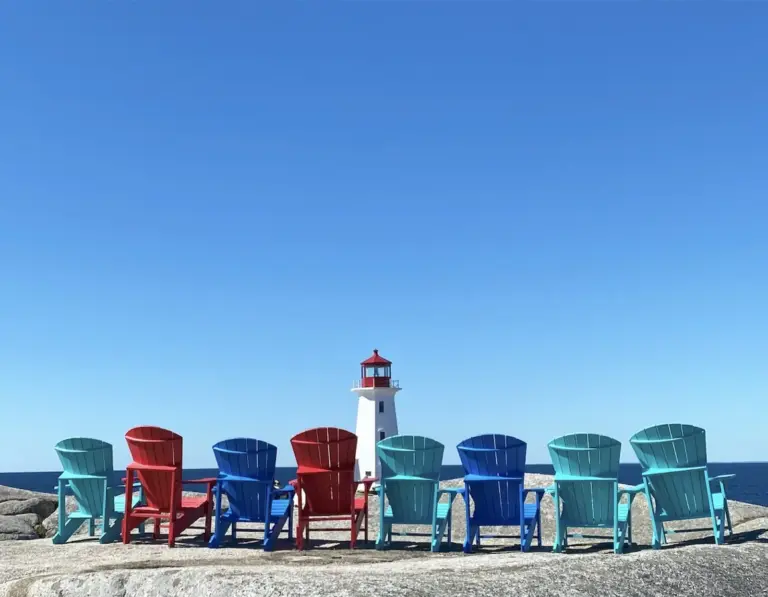 peggys-cove-lighthouse-muskoka-chairs